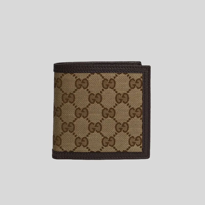 GUCCI Men's Signature Bifold Wallet With Coin Compartment RS-150413