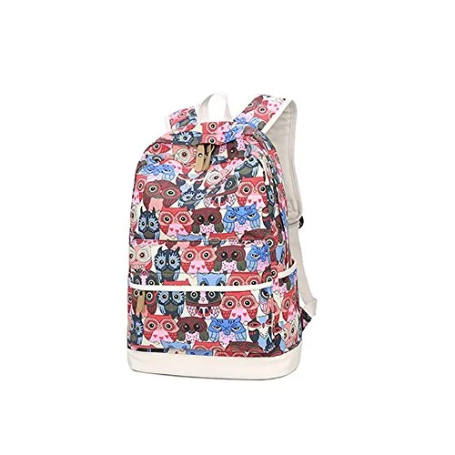 S Kaiko Modern Style Canvas Backpack Casual Daypacks School Backpack For Women And Men Laptop