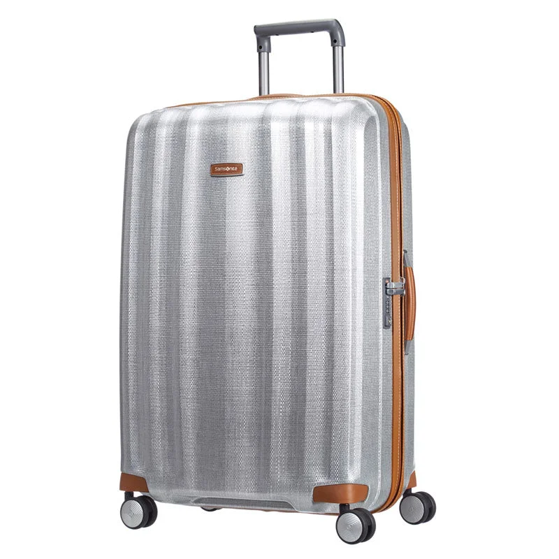 Samsonite - Lite Cube Deluxe 76cm Large 4 Wheel Hard Suitcase - Aluminium