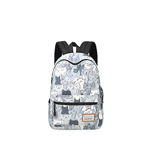 S Kaiko Modern Style Canvas Backpack Casual Daypacks School Backpack For Women And Men Laptop