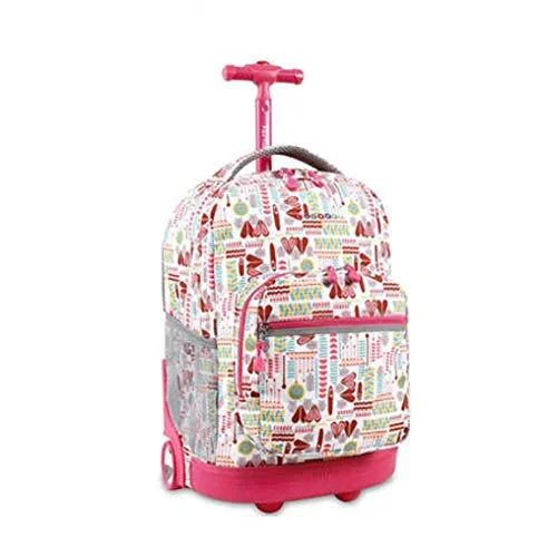 Qcc& Multifunction Waterproof Wheeled Rolling Luggage Backpack For Boys Girls Teenagers Schooling