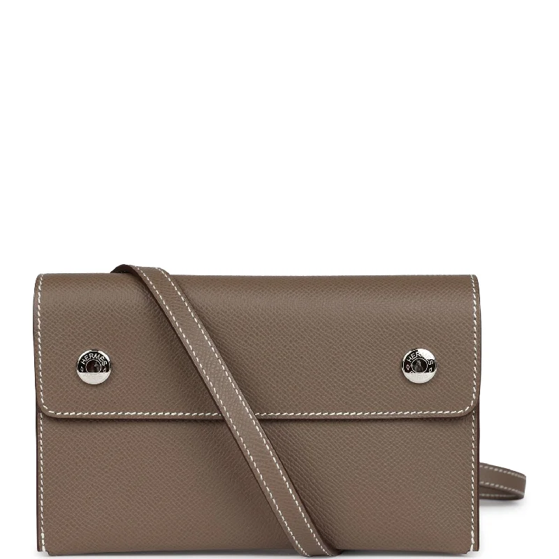 Hermes Hermesnap Wallet Etoupe Epsom Palladium Hardware