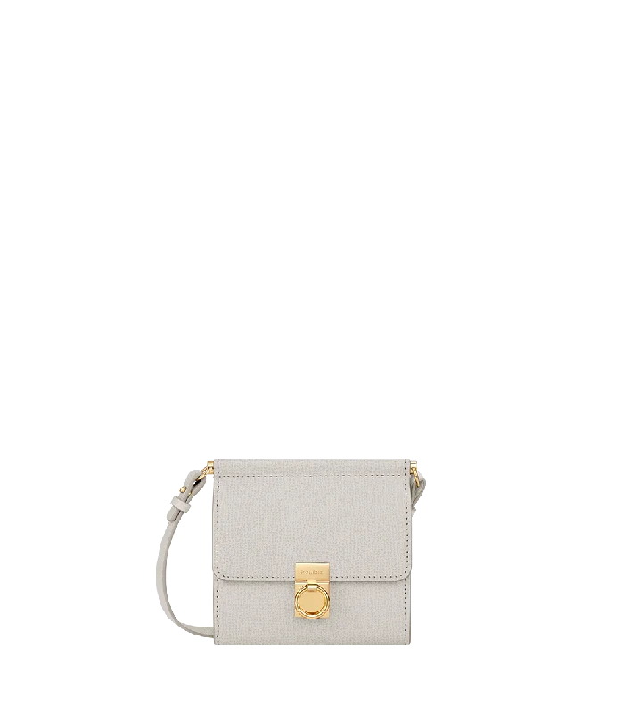 Numéro Sept Crossbody Wallet - Textured Chalk