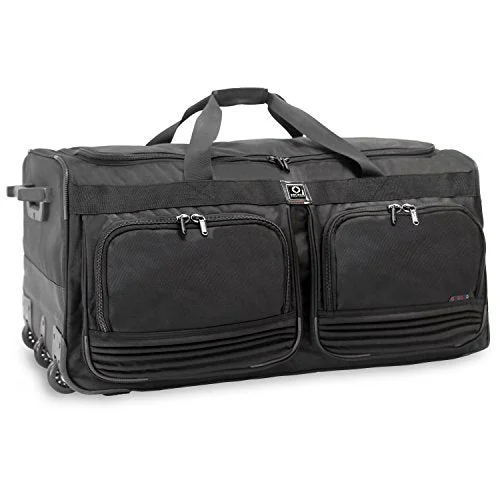 J World New York Brighton 33 Inch Rolling Duffel, Black