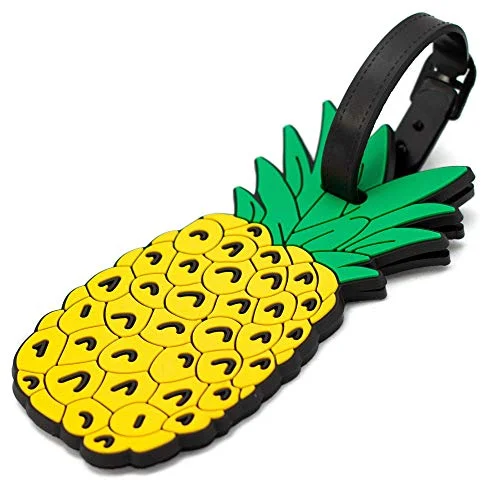 Miami CarryOn Novelty Collection Luggage ID Tags (2-Piece) (Pineapple)