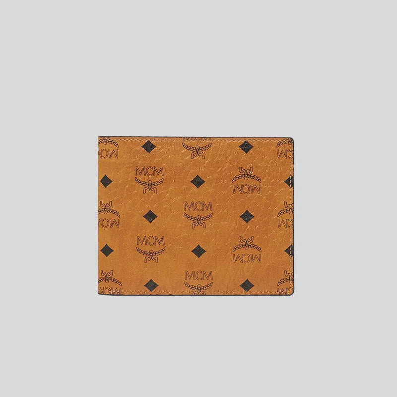 MCM Bifold Wallet In Visetos Original Cognac RS-MXSAAVI04CO001