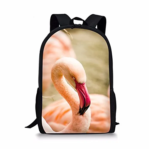 Thikin Cute Animal Red-Crowned Crane Backpack Teen School Book Bag