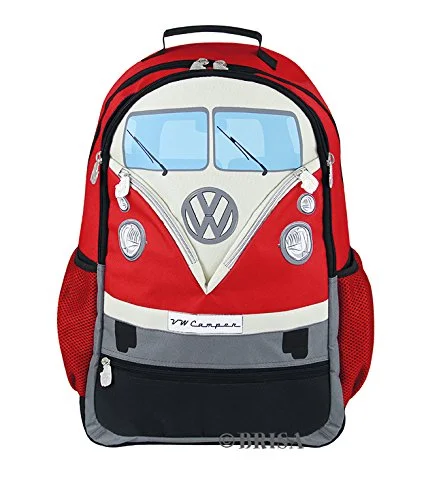 Vw Collection By Brisa Backpack With Vw Bus T1 Front Design (Red)