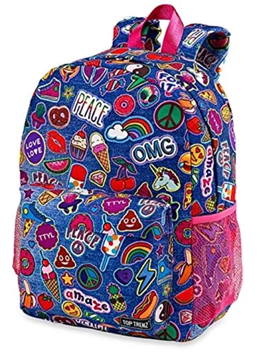 Top Trenz Inc 2 Zipper Scented Backpack (Patch 2 Zipper)