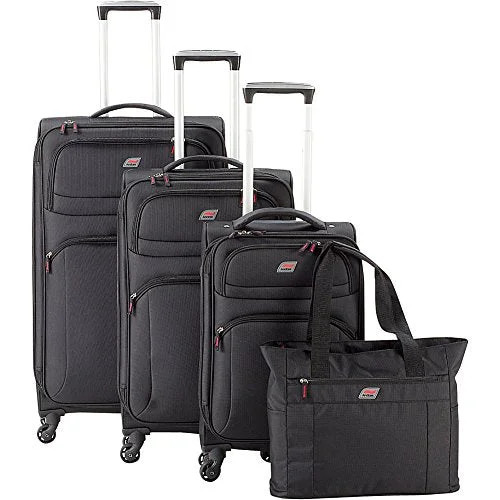 Andare Buenos Aires 4-Piece Luggage Set (Black)