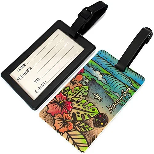 Maui and Sons Surfer Collection Luggage Tag - Pair (Life is a Beach)