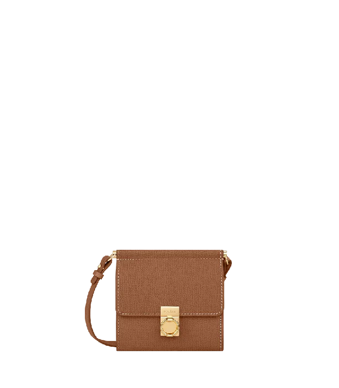 Numéro Sept Crossbody Wallet - Textured Camel