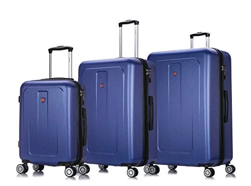 Dukap Luggage Crypto Lightweight Hardside 3 Piece Set 20''/28''/32'' Blue